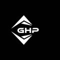 GHP abstract technology logo design on Black background. GHP creative initials letter logo concept