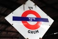 Ghum railway station sign, Darjeeling, India