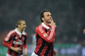Giampaolo Pazzini celebrates after the goal