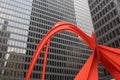 Flamingo sculpture by Alexander Calder, Federal Plaza, Chicago, Illinois, USA