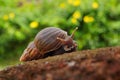 Giant African Land Snail - Achatina fulica large land snail in Achatinidae, similar to Achatina achatina and Archachatina Royalty Free Stock Photo