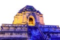 Giant Ancient Pagoda and Blue Sky on Isolated White Background Royalty Free Stock Photo