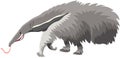 Giant anteater animal cartoon illustration