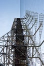 Giant antennas of Duga secret military soviet over-the-horizon radar