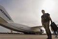 Giant Antonov in the airport in the airshow event.