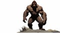 Giant Ape On Mountain: Comic Book Style Action Art By Mike Mignola Royalty Free Stock Photo