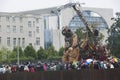 Giant aquanaut puppet in Berlin