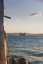 A giant cargo operating over Bosphorus Royalty Free Stock Photo