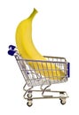 Giant Banana In Tiny Shopping Cart