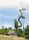 Magic beanstalk and cottage