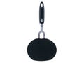 Giant black cooking spatula front view isolated on white background Royalty Free Stock Photo