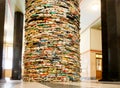 Giant book shelf in the Library