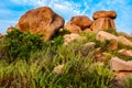 Giant boulders in Hampi, Karnataka, India Royalty Free Stock Photo