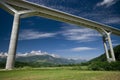 Giant bridge and the alps