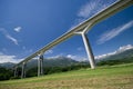 Giant bridge and the Alps