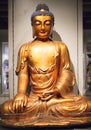 Giant bronze buddha at museum of anthropology