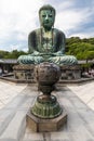 A giant bronze Buddha statue in Kamakura