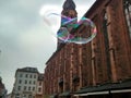 A giant bubble flying in germany
