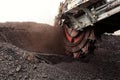 Giant bucket wheel excavator for digging the brown coal, Czech Republic Royalty Free Stock Photo