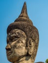 Giant Buddha head, Xieng Khuan. Near Vientiane, Laos Royalty Free Stock Photo