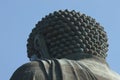 Giant buddha look from back side bless china mercy in hongkong island