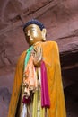 Mati Temple giant buddha statue,  pagodas, Gansu, China Royalty Free Stock Photo