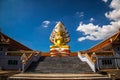 Giant Buddhawith Naga serpent temple in Singburi, Thailand