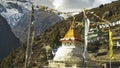 Stupa Eyes Statue Namche Bazaar Villae Nepal Himalaya Mountains Royalty Free Stock Photo