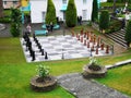 Giant chess board in portmeirion village, Wales