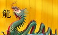 Giant Chinese dragon at WAt Muang, Thailand Royalty Free Stock Photo