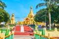 Chinthe lions of Mahavijaya Pagoda, Yangon, Myanmar