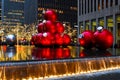 Giant Christmas Ornaments in Manhattan, NYC.