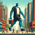 Giant in the city: encounter among ordinary people