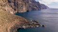 Giant cliffs Los Gigantes on a coast of Tenerife. Top view of a coast.