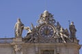 Giant clock on Saint Peter Basilica rooftop Royalty Free Stock Photo