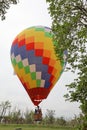 A giant colorful fire balloon