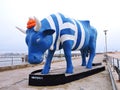 Giant cow figure in Ventspils, Latvia