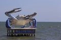 A giant crab statue