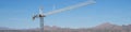 Giant crane with desert mountain background,Scottsdale,Az