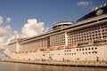 The cruise ship MSC Splendida in the harbour of Valetta; Maltas Royalty Free Stock Photo