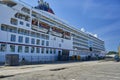 Giant Cruise ship in the port of Alesund, Norway Royalty Free Stock Photo