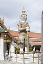 Giant Demon guardian statue located in Grand Palace ,Bangkok