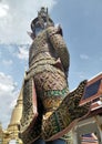 Giant demon guarding an entrance to Wat Phra Kaew Royalty Free Stock Photo