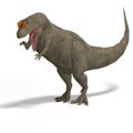 Giant Dinosaur Allosaurus With Clipping Path over Royalty Free Stock Photo