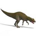 Giant Dinosaur Allosaurus With Clipping Path over Royalty Free Stock Photo