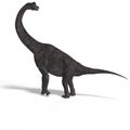 Giant dinosaur brachiosaurus With Clipping Path Royalty Free Stock Photo