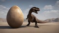The giant dinosaur egg was a mysterious creature that dwelled in the secret world next to t-rex