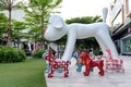 Giant Dog Sculpture at CDC, Crystal Design Center