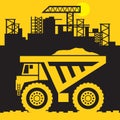 Giant Dump Truck, Construction power machinery Royalty Free Stock Photo