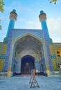 The facade of the mosque in Chaharbagh madraseh, Isfahan, Iran